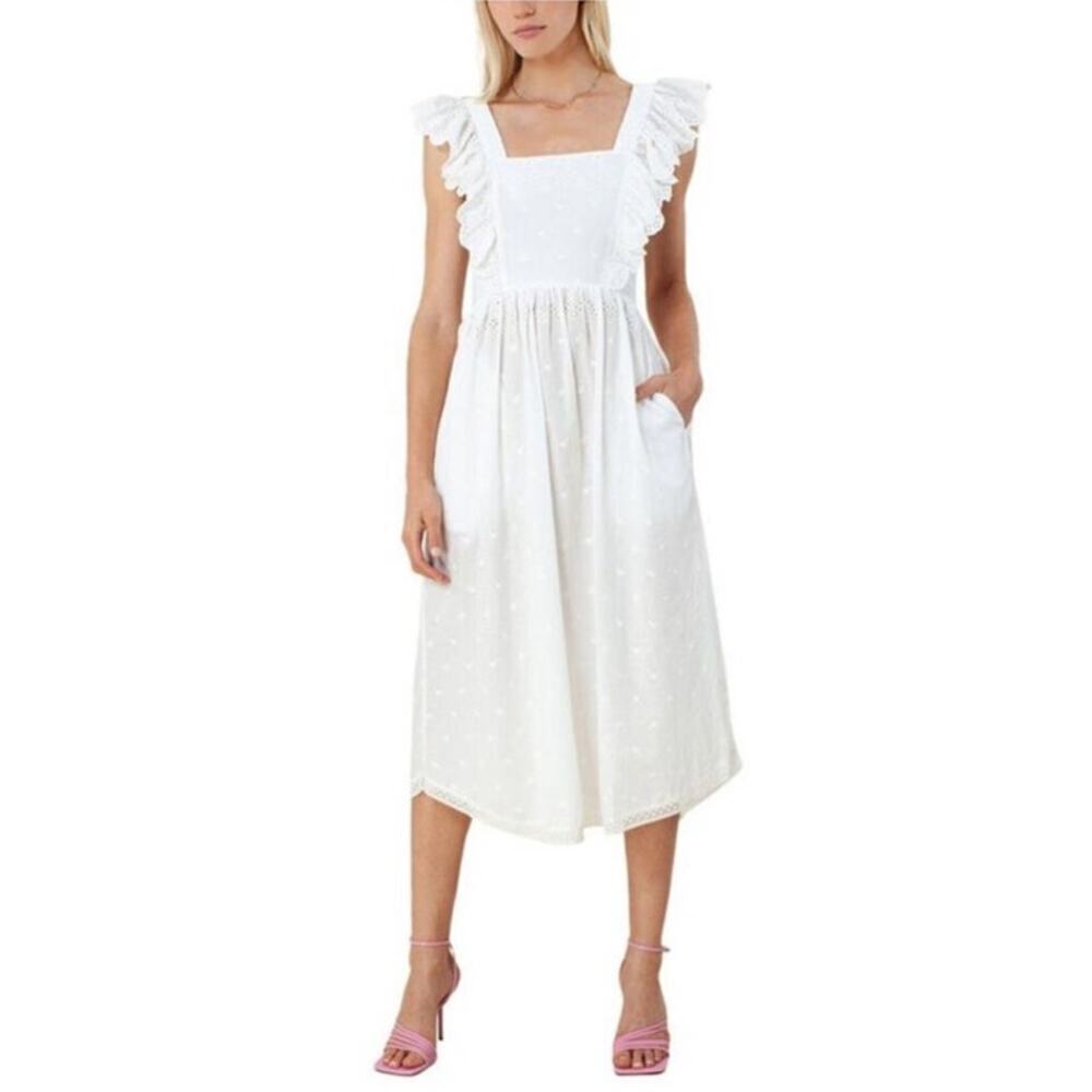 NWT Hale Bob Chevonne Solid Eyelet Dress Size Medium